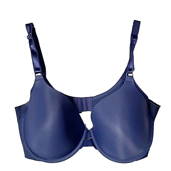 Warner's No Side Effects Navy Blue Lightly Lined Underwire T-Shirt Bra Size 38C - Picture 2 of 5